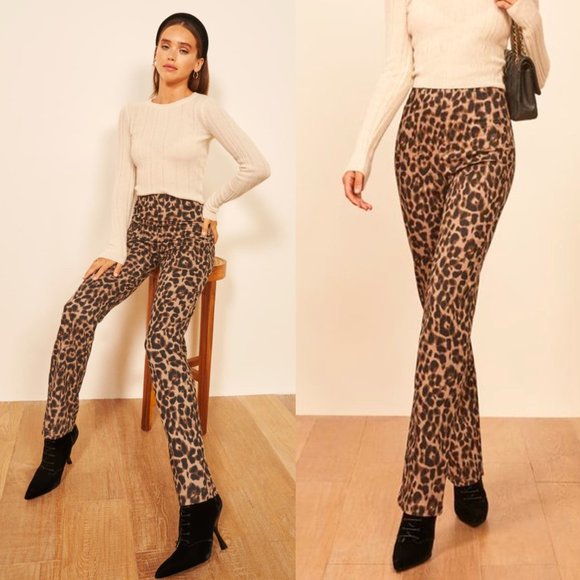 Reformation Pants - NWT Reformation Sera Leopard Pant Size 10